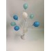 Balon Ağacı Çocuk Odası Gece Lambası Mavi&Beyaz